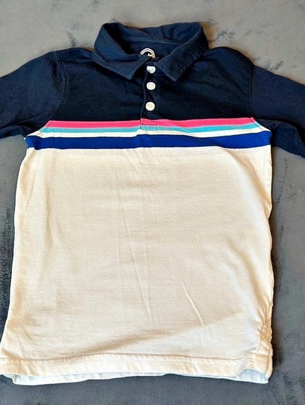 Wonder Nation Kids Color Block Polo Boys Size Small